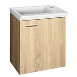 Dulap baie cu lavoar inclus Keramia 44x50 stejar